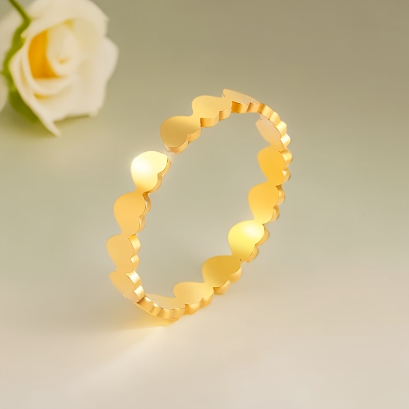 Unisex Adjustable Heart-Shaped Open Ring, Wedding Gift